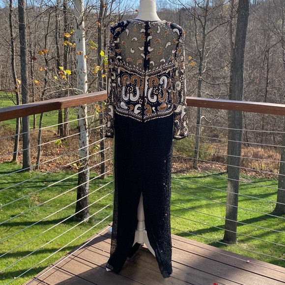 Vanna White Original Silk Beaded Gown - Picture 2 of 9